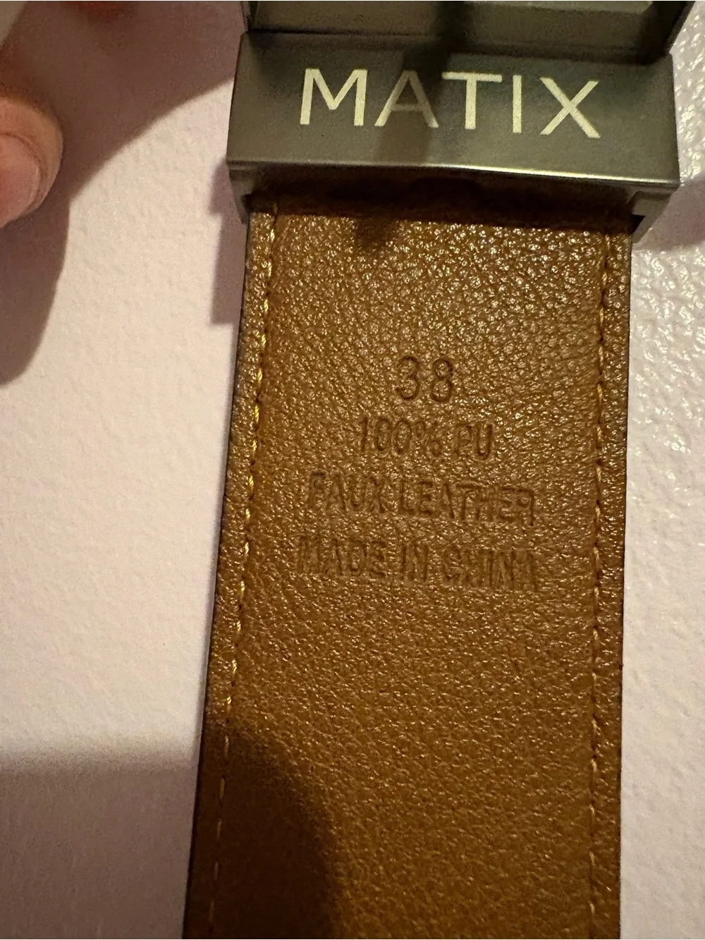 Matix Brown Leather Wall Strap Accent
